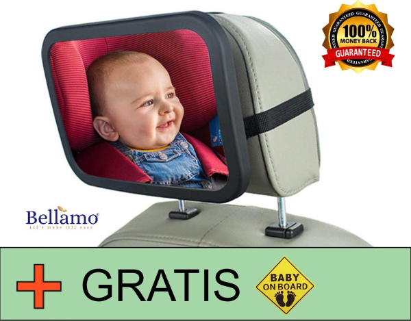 Bellamo®: Baby autospiegel - achteruitkijkspiegel achterbank - maxi cosi  auto spiegel - babyspiegel hoofdsteun- veiligheid kopen | Baby / Geboorte