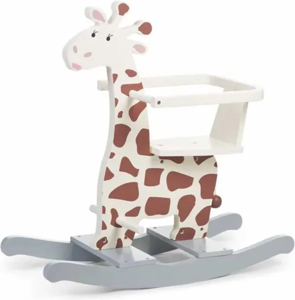 - Giraf met Beugel Geel/Bruin Houten schommelpaard kopen | Baby Geboorte