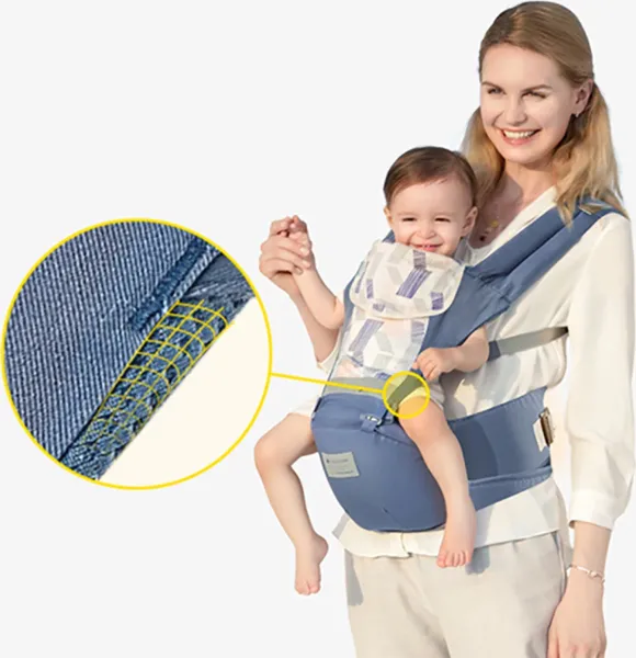 Monia Draagzak Baby Blauw - Babydraagzak - Draagdoek - Ergonomisch -  Buikdrager - Verstelbaar - 0-36 - Siliconen Heupstoel - Extra Zakken -  Katoen kopen | Baby / Geboorte