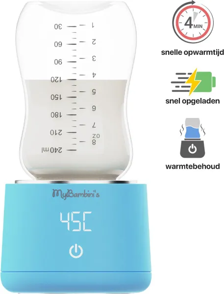 MyBambini's Bottle Warmer Pro™ - Oplaadbare Baby Flessenwarmer voor  Onderweg - Blauw kopen | Baby / Geboorte