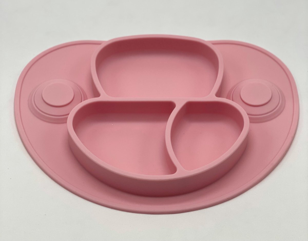 Placemat voor kinderen - siliconen servies - baby bordje - 2 zuignappen - antislip  placemat - roze kopen | Baby / Geboorte