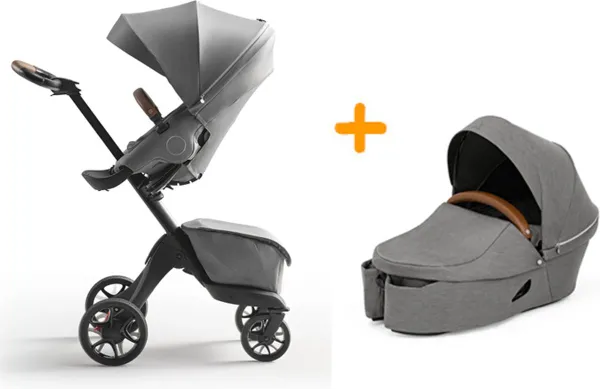 Stokke kinderwagen Xplory X - Modern Grey mét reiswieg! kopen | Baby /  Geboorte