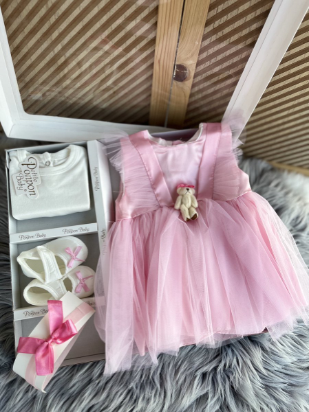 Tutu jurk-luxe feestjurk-bruidsjurk-baby jurk-doopjurk -tutu rok-roze  jurk-onderhemd-haarband-schoentjes- pasgeboren-new born-geschenkenset  -geschenkdoos-kraamcadeau-fotoshoot newborn-4 delige set-ted kopen | Baby /  Geboorte