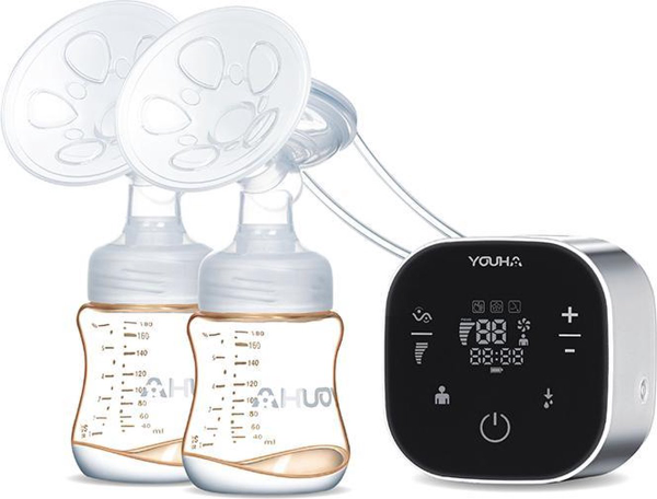 Youha Dubbele Borstkolf Elektrisch BPA Vrij - Kolfapparaat Babyfles Incl.  Koeltas - Borstkolven Melkfles 180ML kopen | Baby / Geboorte