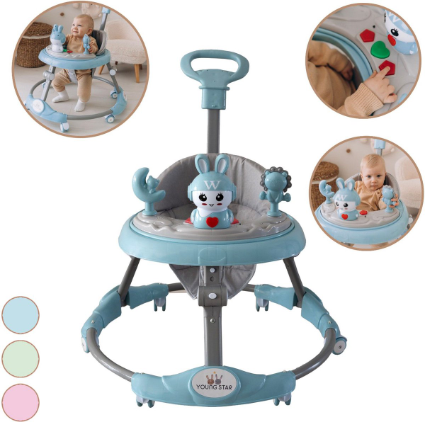Young Star® Loopstoel - Inklapbare Baby Loopwagen & Loopkar met 3-delige  speelset – Loopstoeltje Baby - inclusief Voetenmat en Steel kopen | Baby /  Geboorte